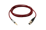Audio Kabel 150 cm 3.5 mm Klinke Stecker zu Mini XLR Buchse geflochten in Rot | System-S