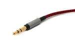 Audio Kabel 150 cm 3.5 mm Klinke Stecker zu Mini XLR Buchse geflochten in Rot | System-S