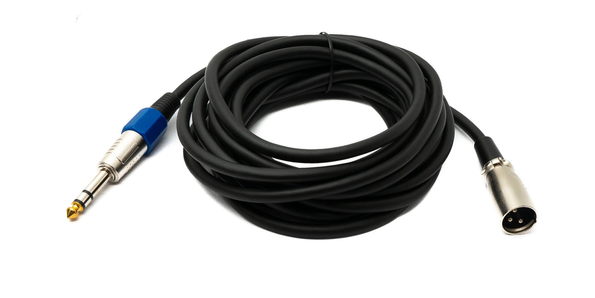 Audio Kabel 5 m 6.35 mm Klinke Stecker zu XLR Stecker in Schwarz | System-S