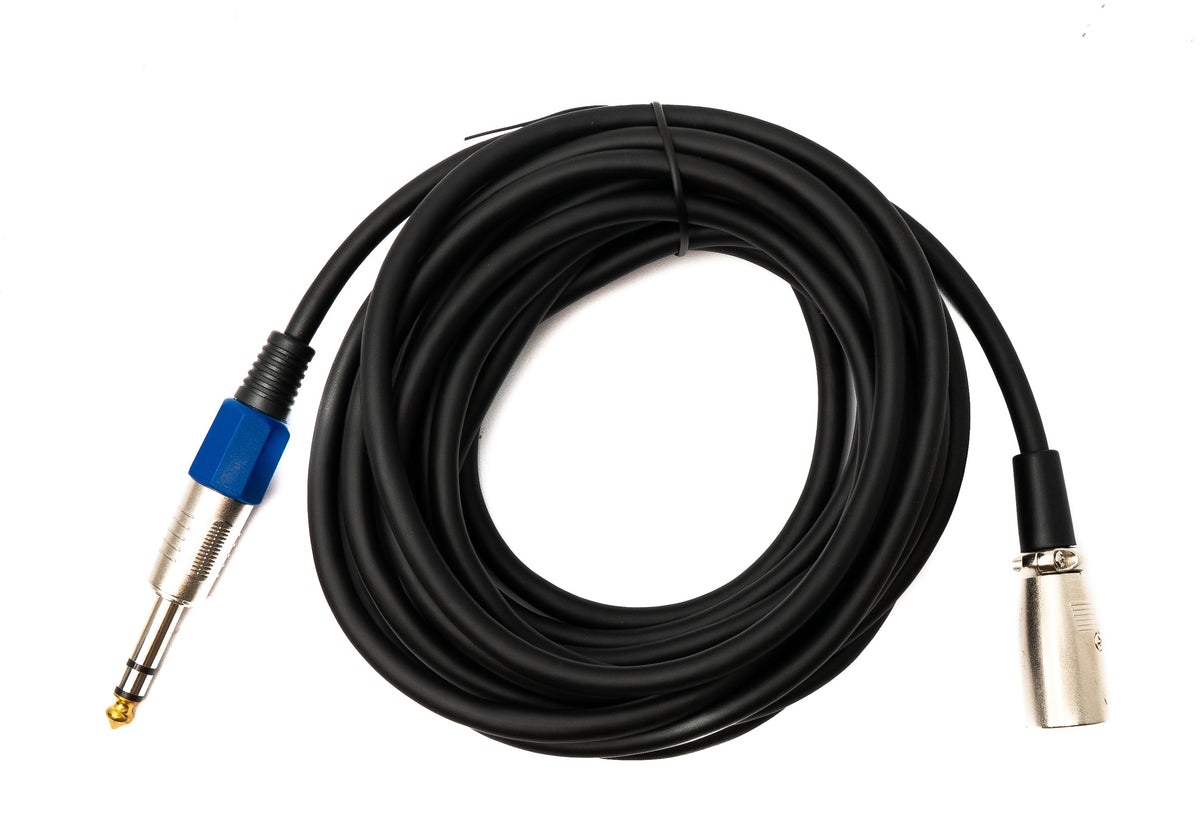 Audio Kabel 5 m 6.35 mm Klinke Stecker zu XLR Stecker in Schwarz | System-S