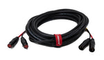 Audio Kabel 10 m XLR 3 polig 2x Stecker zu 2x Buchse AUX in Schwarz | System-S