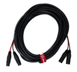 Audio Kabel 10 m XLR 3 polig 2x Stecker zu 2x Buchse AUX in Schwarz | System-S