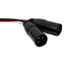 Audio Kabel 10 m XLR 3 polig 2x Stecker zu 2x Buchse AUX in Schwarz | System-S