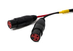 Audio Kabel 10 m XLR 3 polig 2x Stecker zu 2x Buchse AUX in Schwarz | System-S