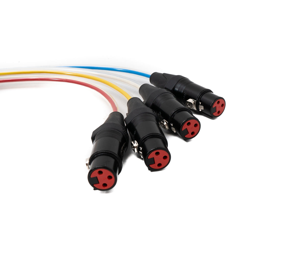 Audio Kabel 150 cm XLR 3 polig 4x Stecker zu 4x Buchse AUX in Schwarz | System-S