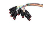 Audio Kabel 10 m XLR 3 polig 8x Stecker zu 8x Buchse AUX in Schwarz | System-S