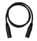 Audio Kabel 100 cm XLR 3 polig Stecker zu Stecker in Schwarz | System-S