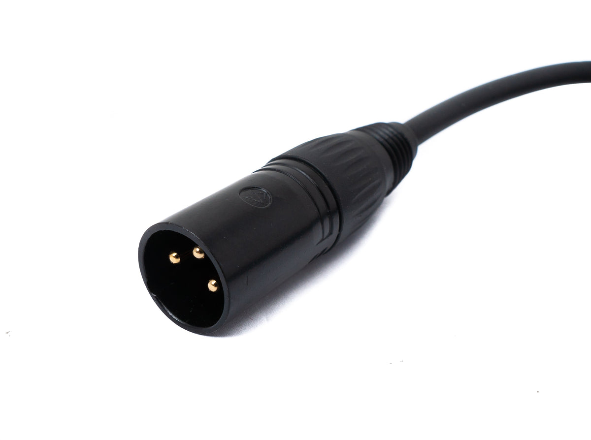 Audio Kabel 100 cm XLR 3 polig Stecker zu Stecker in Schwarz | System-S