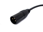 Audio Kabel 100 cm XLR 3 polig Stecker zu Stecker in Schwarz | System-S