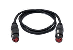 Audio Kabel 100 cm XLR 3 polig Buchse zu Buchse in Schwarz | System-S