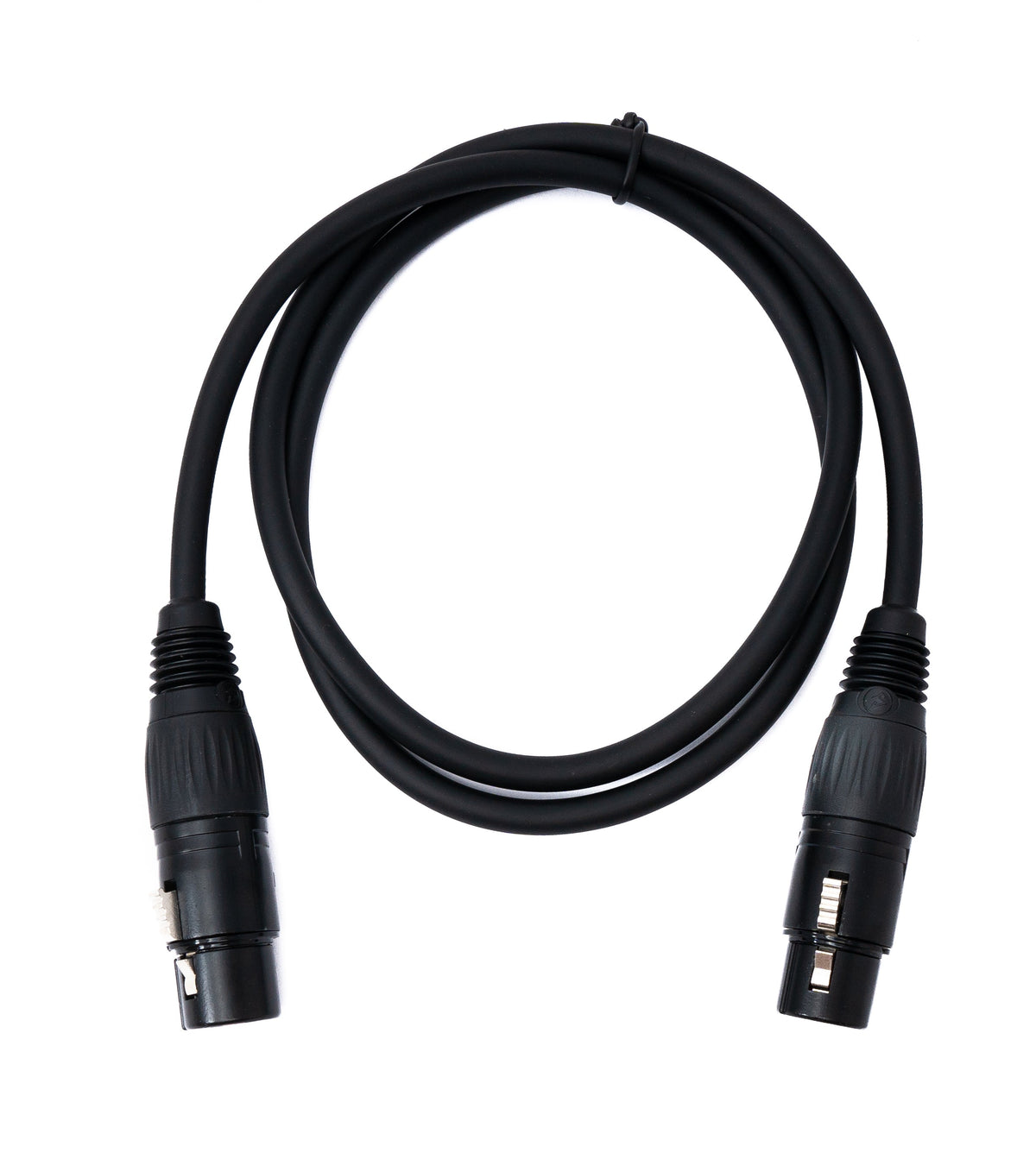 Audio Kabel 100 cm XLR 3 polig Buchse zu Buchse in Schwarz | System-S
