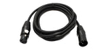 Audio Kabel 2 m XLR 3 Pin Stecker zu Buchse in Schwarz | System-S