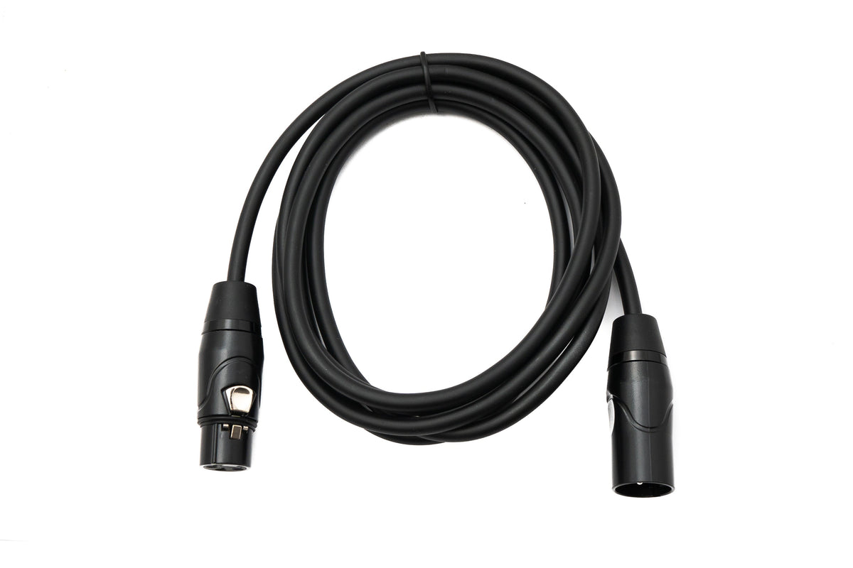 Audio Kabel 2 m XLR 3 Pin Stecker zu Buchse in Schwarz | System-S