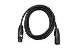 Audio Kabel 2 m XLR 3 Pin Stecker zu Buchse in Schwarz | System-S