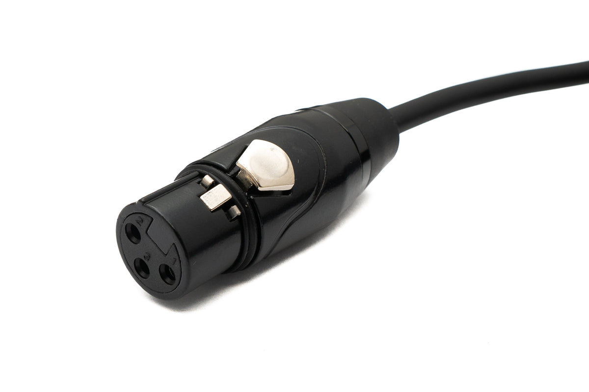 Audio Kabel 2 m XLR 3 Pin Stecker zu Buchse in Schwarz | System-S
