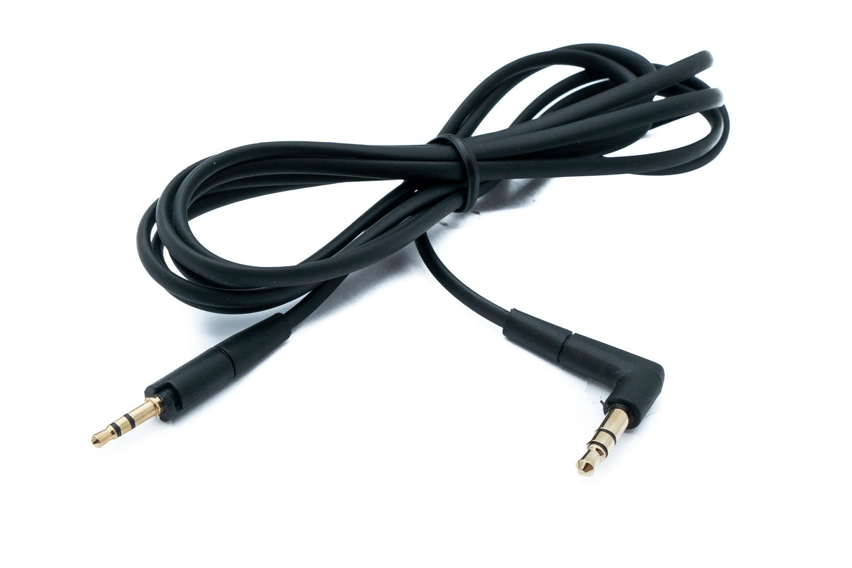 Audio Klinke Kabel 150 cm 3,5 mm TRS Stecker zu Stecker Winkel AUX Schwarz | System-S