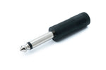 Audio Adapter Mono TS 6.35 mm Klinke Stecker zu Buchse 1/4" Kabel in Schwarz | System-S