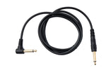 Audio Kabel 150 cm Mono TS 6.35 mm Klinke Stecker zu Stecker Winkel 1/4" | System-S