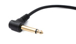Audio Kabel 150 cm Mono TS 6.35 mm Klinke Stecker zu Stecker Winkel 1/4" | System-S