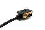 D Sub15 Kabel 100 cm HD VGA 15 Pin Stecker zu Stecker DB15 Winkel Left Angled | System-S