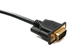 D Sub15 Kabel 150 cm HD VGA 15 Pin Stecker zu Stecker DB15 Winkel Left Angled | System-S