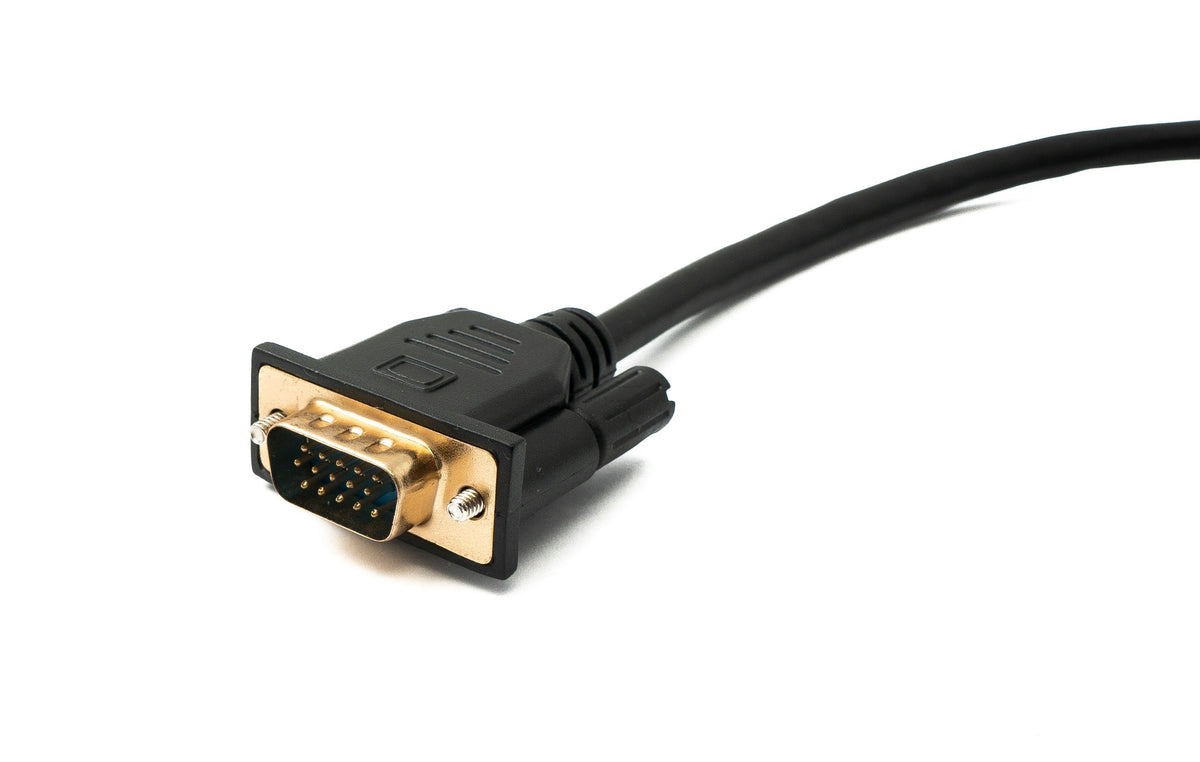D Sub15 Kabel 50 cm HD VGA 15 Pin Stecker zu Stecker DB15 Winkel Left Angled | System-S
