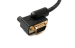 D Sub15 Kabel 50 cm HD VGA 15 Pin Stecker zu Stecker DB15 Winkel Left Angled | System-S