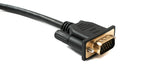D Sub15 Kabel 50 cm HD VGA 15 Pin Stecker zu Stecker DB15 Winkel Right Angled | System-S