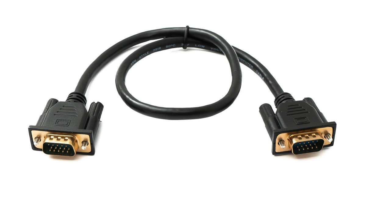 D Sub15 Kabel 50 cm HD VGA 15 Pin Stecker zu Stecker DB15 | System-S