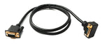 D Sub15 Kabel 100 cm HD VGA 15 Pin Stecker zu Stecker DB15 Winkel Up Angled | System-S