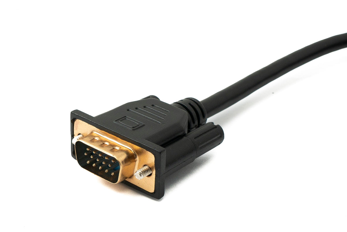 D Sub15 Kabel 100 cm HD VGA 15 Pin Stecker zu Stecker DB15 Winkel Up Angled | System-S