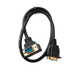 D Sub15 Kabel 50 cm HD VGA 15 Pin Stecker zu Buchse DB15 Winkel Up Angled | System-S