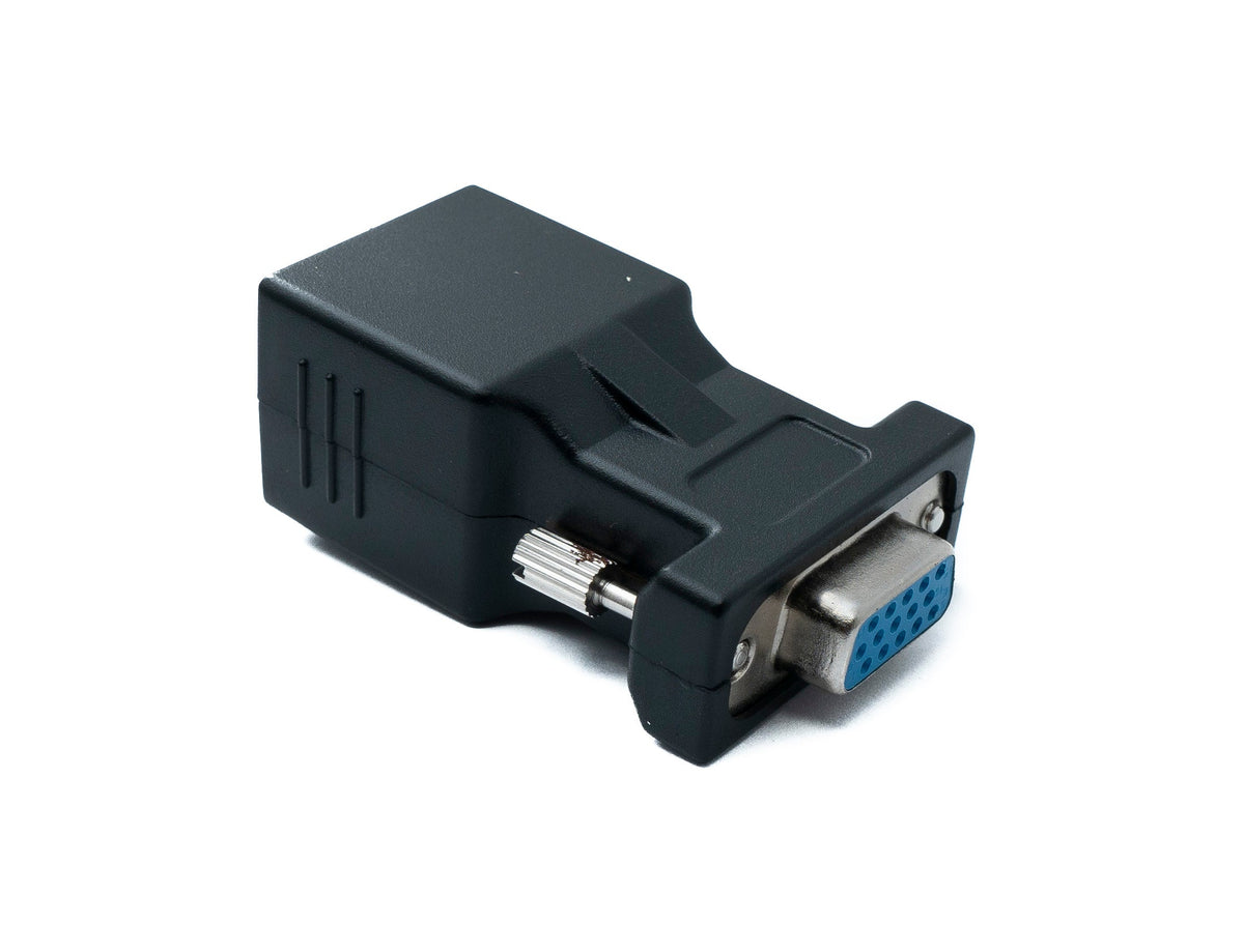Ethernet VGA over IP Konverter VGA Stecker & Buchse zu LAN RJ45 Buchse 20m Reichweite | System-S