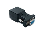 Ethernet VGA over IP Konverter VGA Stecker & Buchse zu LAN RJ45 Buchse 20m Reichweite | System-S