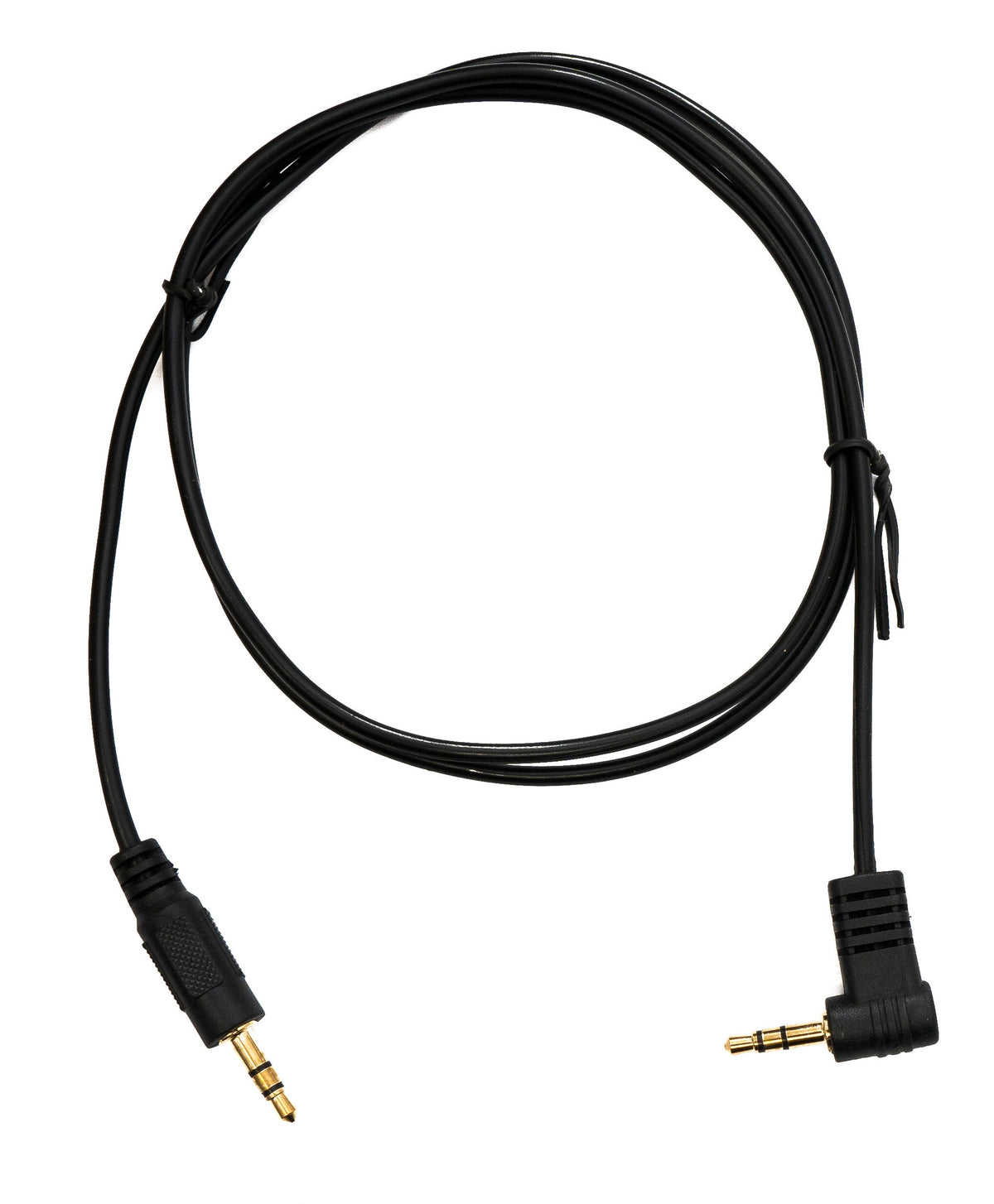 Audio Klinke Kabel 100 cm 3,5 mm TRS Stecker zu Stecker Winkel AUX Schwarz | System-S