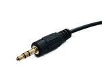 Audio Klinke Kabel 100 cm 3,5 mm TRS Stecker zu Stecker Winkel AUX Schwarz | System-S