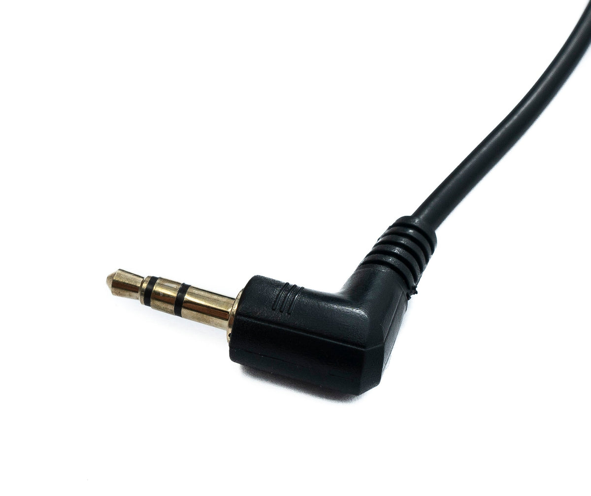 Audio Klinke Kabel 180 cm 3,5 mm TRS Stecker zu Stecker Winkel AUX Schwarz | System-S