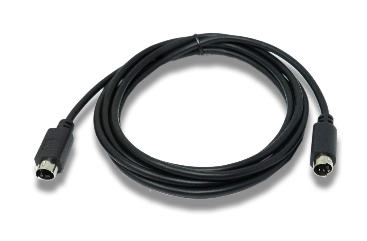 S-Video Kabel 1,8 m – Mini-DIN 4-polig Stecker auf Stecker – Schwarz | System-S
