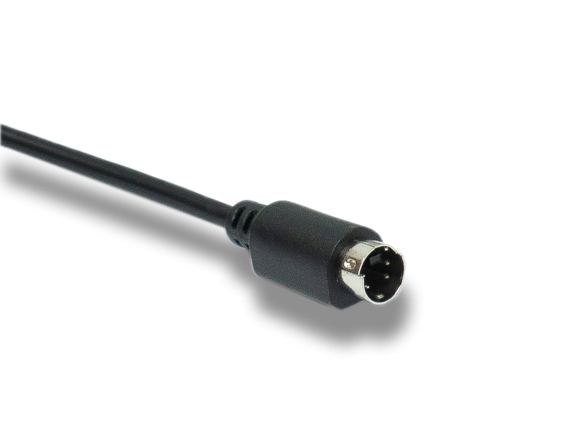 S-Video Kabel 1,8 m – Mini-DIN 4-polig Stecker auf Stecker – Schwarz | System-S