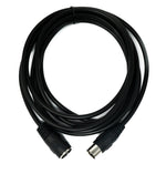 S-Video Kabel 3 m Din 3 Pin Stecker zu Buchse in Schwarz | System-S