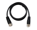 S-Video Kabel 100 cm Din 3 Pin Stecker zu Stecker Schwarz | System-S