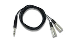 Audio Y Kabel 180 cm AUX 6,35 mm TRS Stecker zu 2x XLR 3 polig Stecker | System-S