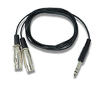 Audio Y Kabel 180 cm AUX 6,35 mm TRS Stecker zu 2x XLR 3 polig Buchse | System-S