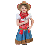 Cowgirl Kostüm "Arizona" für Mädchen | Blau Rot - Kinder Cowboykostüm