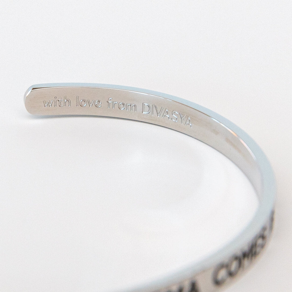 Armreif mit Gravur | Silber | "Be true - be you - be kind"