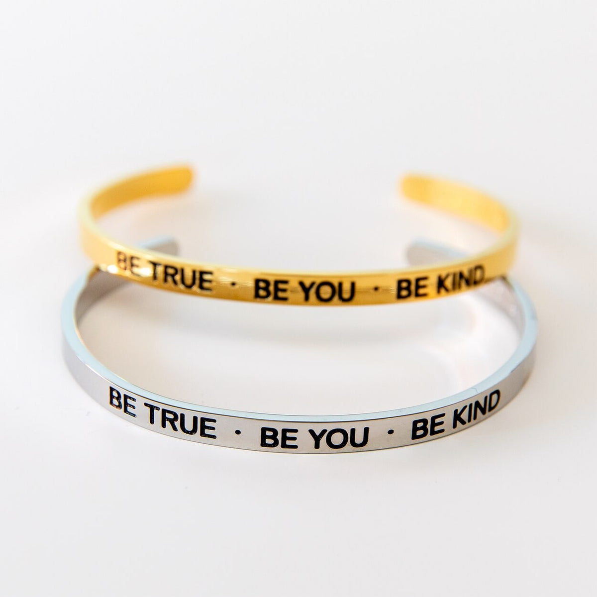 Armreif mit Gravur | Silber | "Be true - be you - be kind"