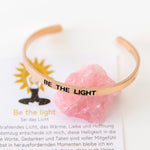 Armreif mit Gravur | rosé vergoldet | Be the light