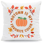 Bedrucktes Kissen mit Spruch Autumn is my favorite color