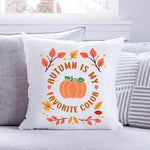 Bedrucktes Kissen mit Spruch Autumn is my favorite color