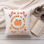 Bedrucktes Kissen mit Spruch Autumn is my favorite color